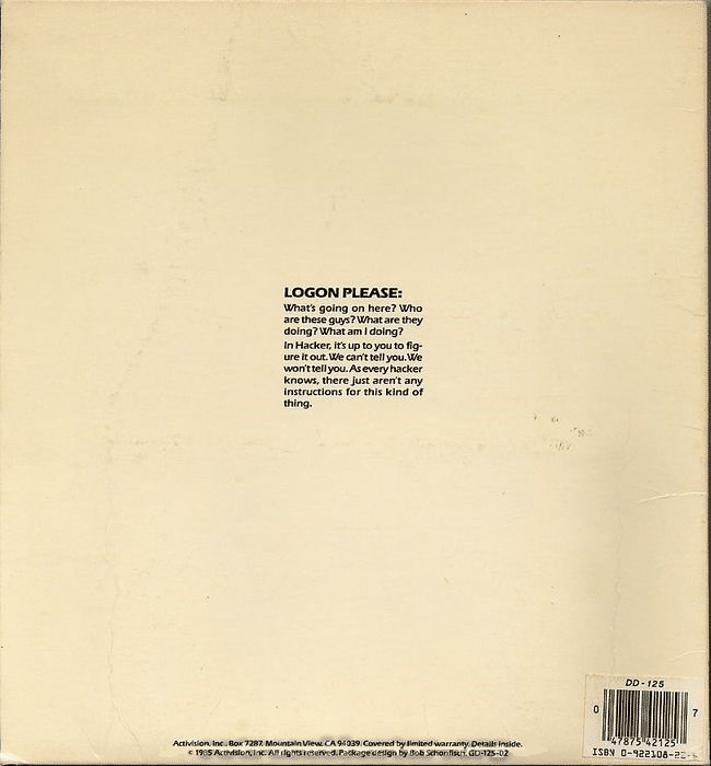 Hacker box art for Commodore 64