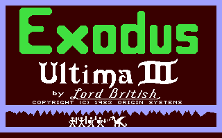 Ultima III: Exodus box art for Commodore 64