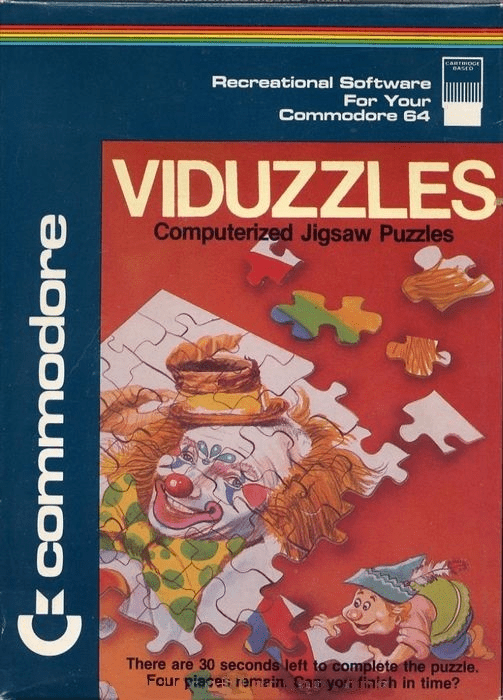 Viduzzles box art for Commodore 64