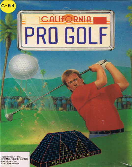 California Pro Golf box art for Commodore 64