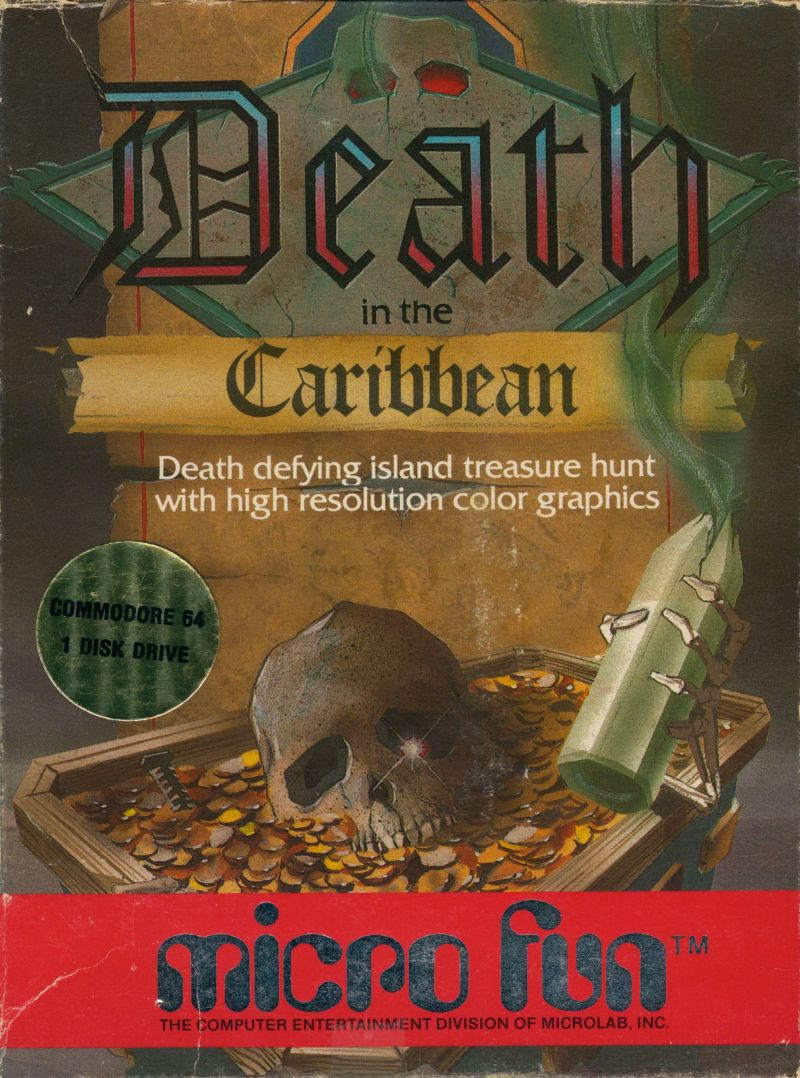 Death In The Caribbean box art for Commodore 64