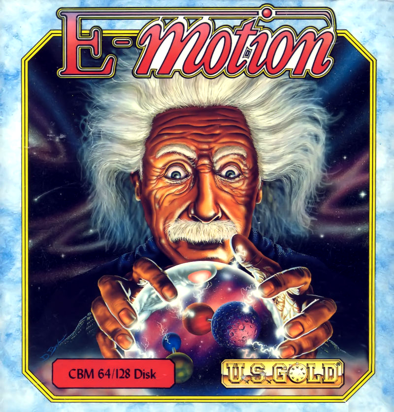 E-Motion box art for Commodore 64