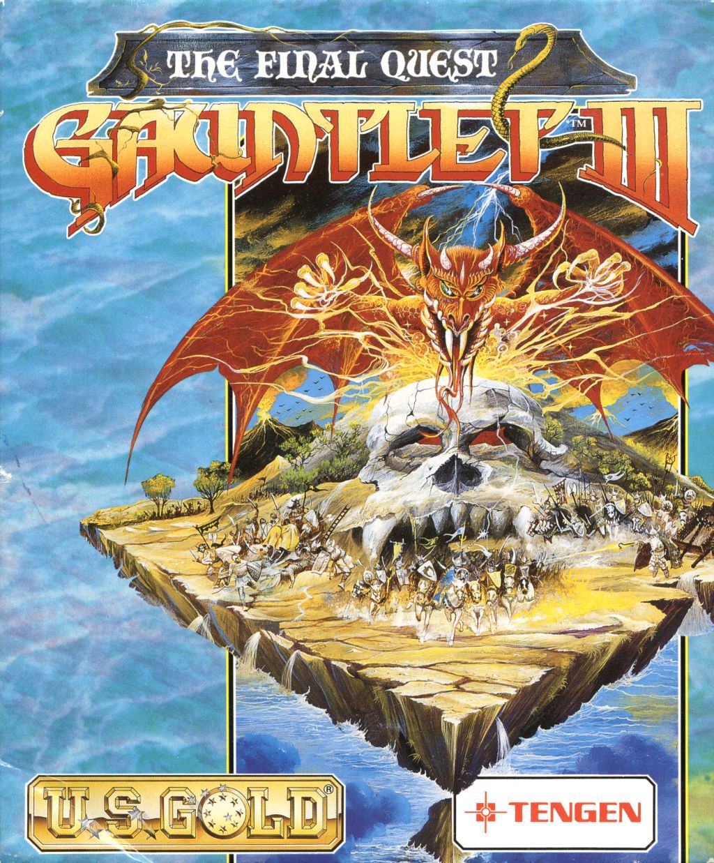 Gauntlet III box art for Commodore 64