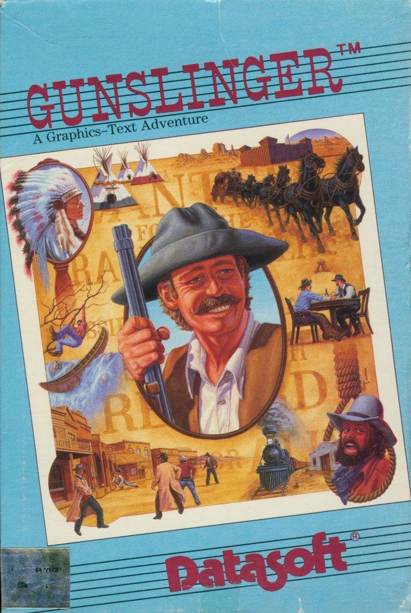 Gunslinger box art for Commodore 64