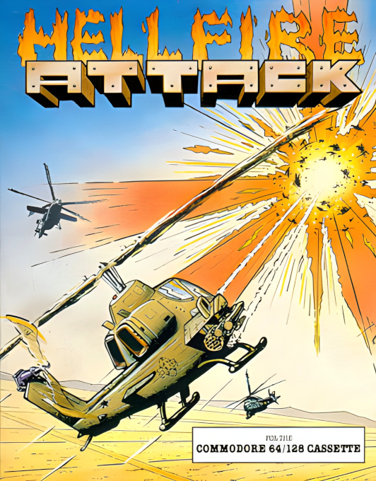 Hellfire box art for Commodore 64
