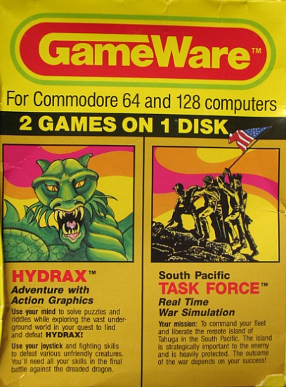 Hydrax box art for Commodore 64