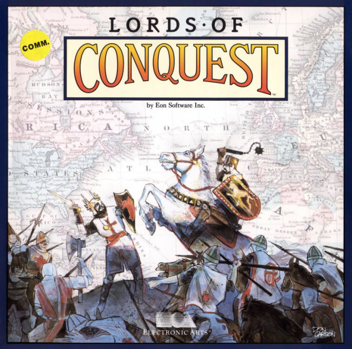 Lords Of Conquest box art for Commodore 64