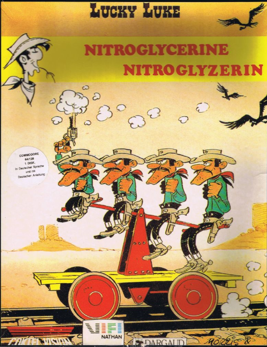 Lucky Luke box art for Commodore 64