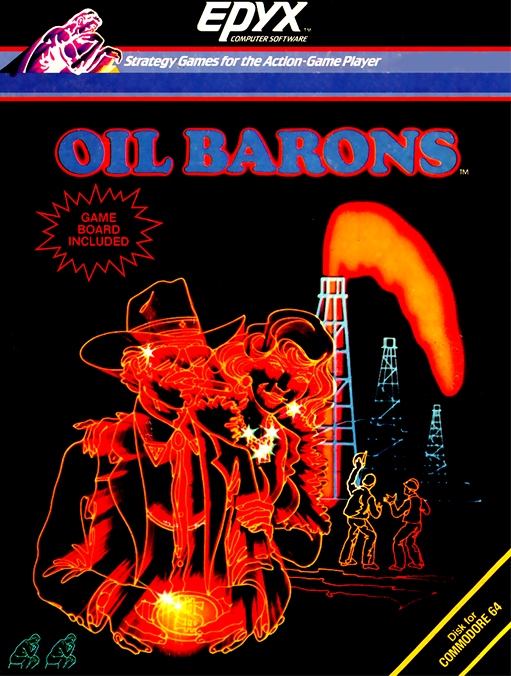Oil Barons box art for Commodore 64