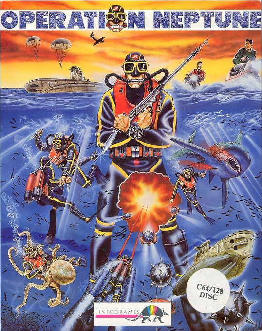 Operation Neptune box art for Commodore 64