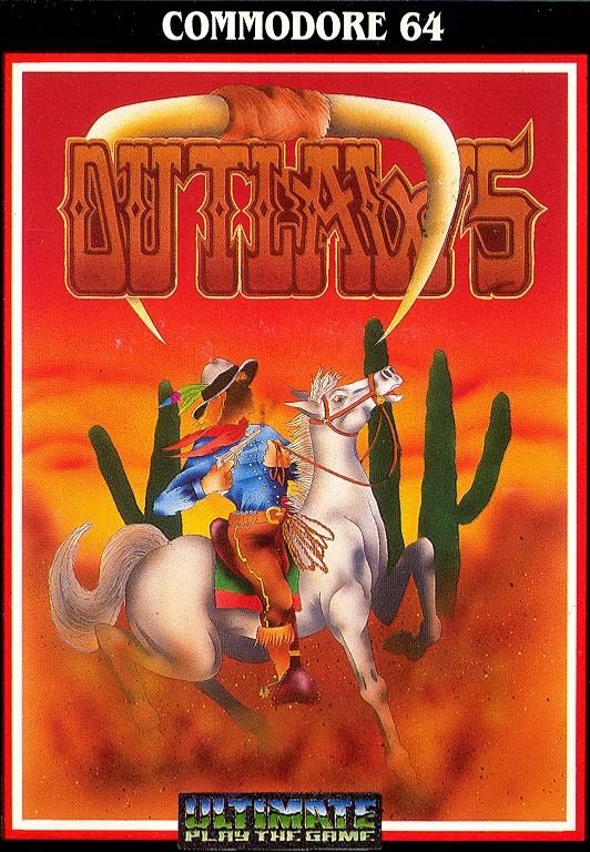 Outlaws box art for Commodore 64