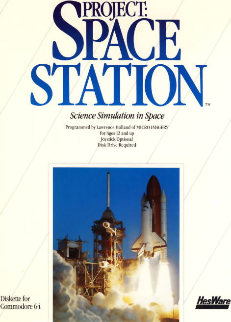 Project Space Station box art for Commodore 64