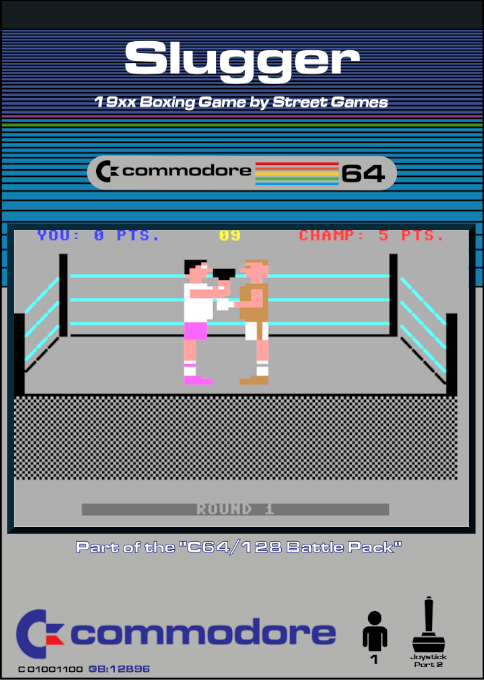 Slugger box art for Commodore 64