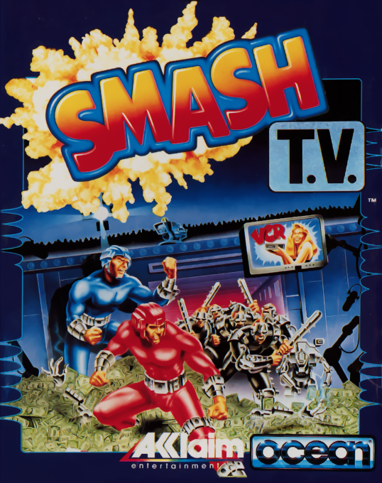 Smash TV box art for Commodore 64