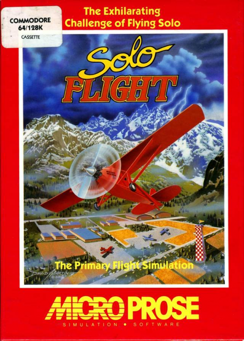 Solo Flight box art for Commodore 64