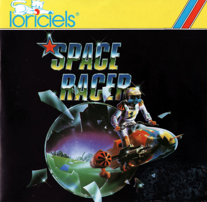 Space Racer box art for Commodore 64