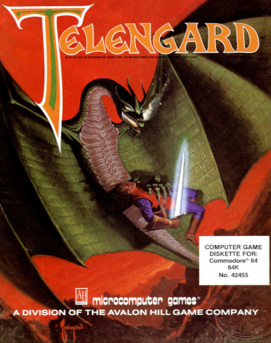 Telengard box art for Commodore 64