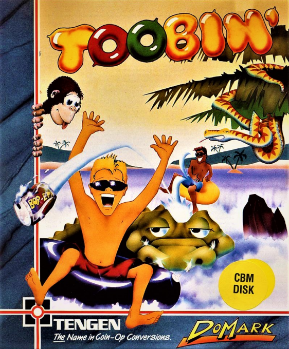 Toobin' box art for Commodore 64