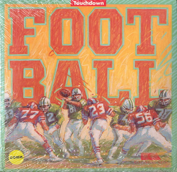 Touchdown Football box art for Commodore 64