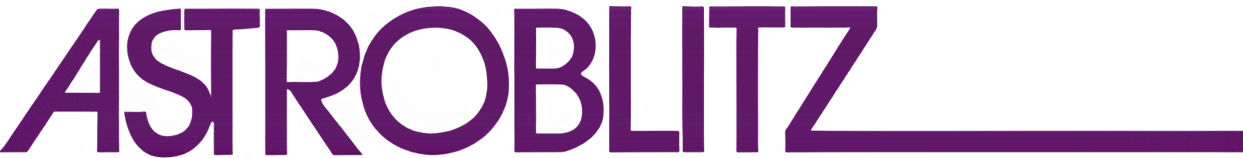Astroblitz logo for Commodore 64