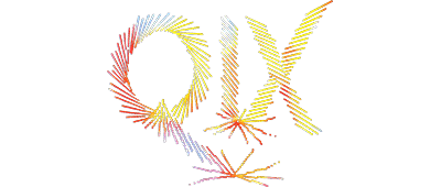 Qix logo for Commodore 64