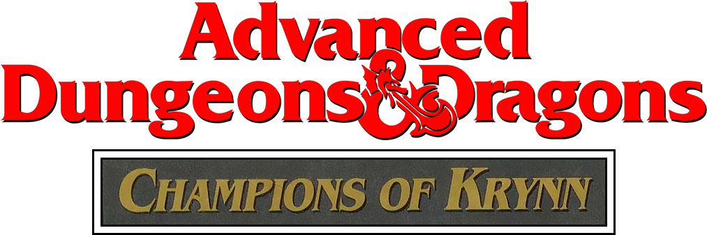 Advanced Dungeons & Dragons Champions of Krynn logo for Commodore 64