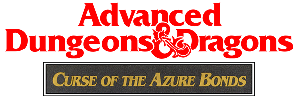 Advanced Dungeons & Dragons Curse of the Azure Bonds logo for Commodore 64