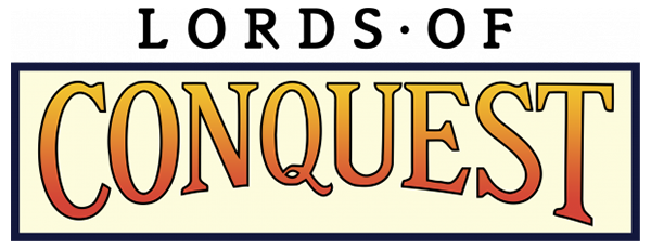 Lords Of Conquest logo for Commodore 64