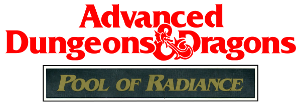 Advanced Dungeons & Dragons Pool of Radiance logo for Commodore 64