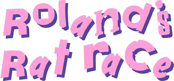Roland's Rat Race logo for Commodore 64
