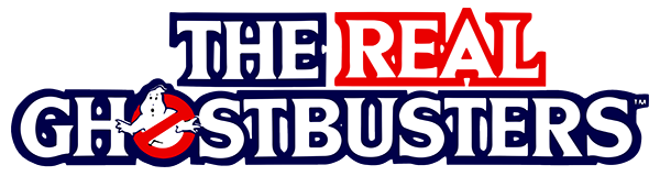 The Real Ghostbusters logo for Commodore 64