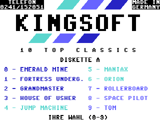 10 Top Classics screenshot 1 for Commodore 64