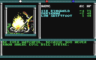 Advanced Dungeons & Dragons Champions of Krynn screenshot 2 for Commodore 64