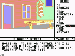 Gunslinger screenshot 2 for Commodore 64