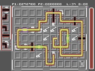 Pipe Mania screenshot 3 for Commodore 64