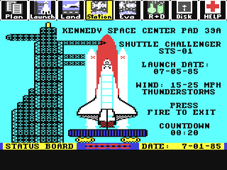 Project Space Station screenshot 2 for Commodore 64