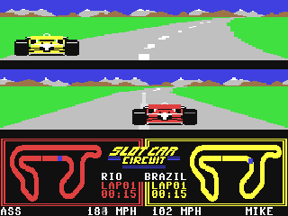 Scalextric screenshot 3 for Commodore 64
