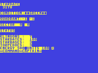 Star Trek screenshot 2 for Commodore 64