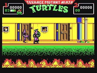 Teenage Mutant Ninja Turtles: The Arcade Game screenshot 3 for Commodore 64