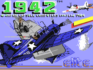 1942 title screen for Commodore 64