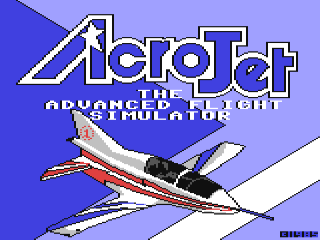 Acrojet title screen for Commodore 64