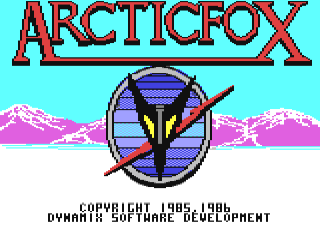 Arcticfox title screen for Commodore 64