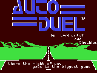 Autoduel title screen for Commodore 64