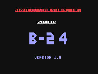 B-24: Flight Simulator - Combat Simulator title screen for Commodore 64