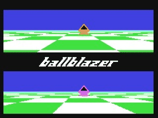 Ballblazer title screen for Commodore 64