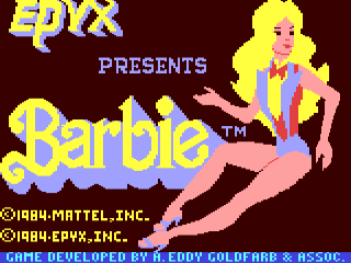 Barbie title screen for Commodore 64