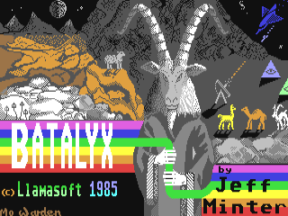 Batalyx title screen for Commodore 64