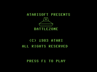 Battlezone title screen for Commodore 64