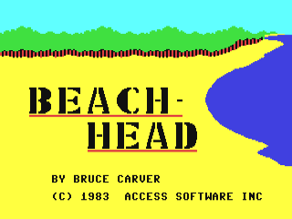 Beach-Head title screen for Commodore 64