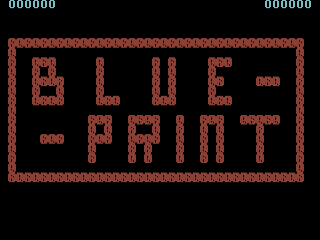 Blueprint title screen for Commodore 64